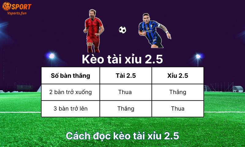 Kèo tài xỉu 2.5 là gì? 3 điều cơ bản bạn cần biết