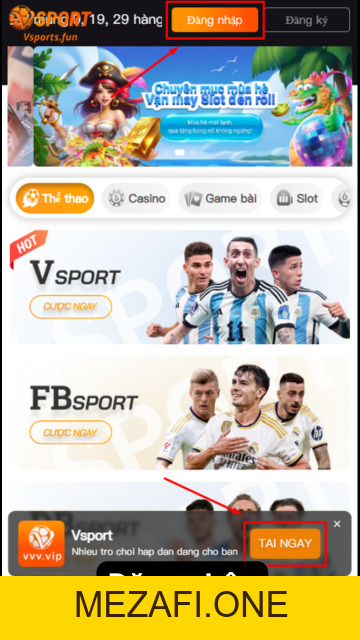 Đăng nhập Vsport! Link vsport đăng nhập chính xác nhất 2026 - mezafi.one